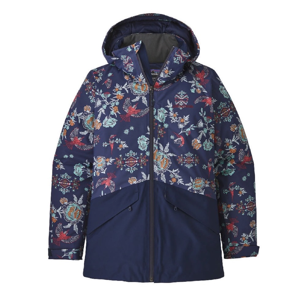 Patagonia Women's Snowbelle Floral Ski Jacket - Navy
